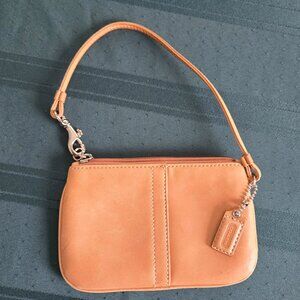 Coach Leather Wristlet with Fob